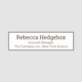 Professional Custom Employee Tittle Company Namensschild