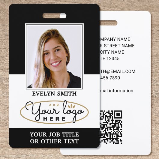 Professional Custom Logo Photo ID Security Black Ausweis