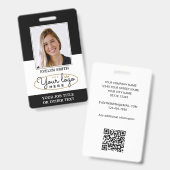 Professional Custom Logo Photo ID Security Black Ausweis (Vorder- & Rückseite)