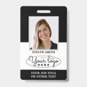 Professional Custom Logo Photo ID Security Black Ausweis (Vorderseite)