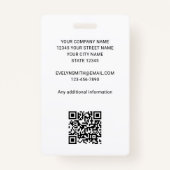 Professional Custom Logo Photo ID Security Black Ausweis (Rückseite)