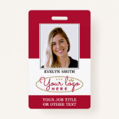 Professional Custom Logo Photo ID Security Red Ausweis (Vorderseite)