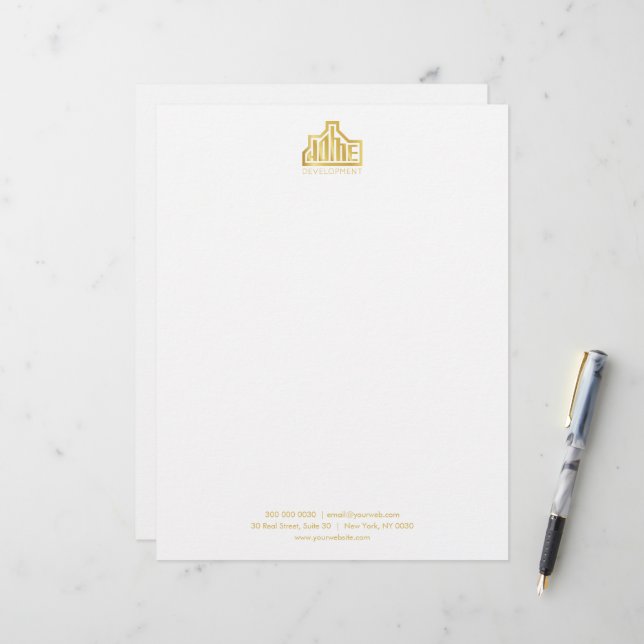 Professional Customizable Business Letterhead Briefbogen (Vorderseite/Rückseite Beispiel)