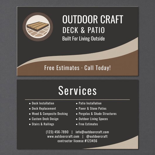 Professional Deck & Patio Installation Company Visitenkarte
