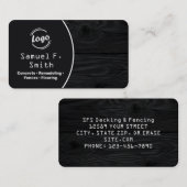 Professional Decking and Fencing Visitenkarte (Vorne/Hinten)