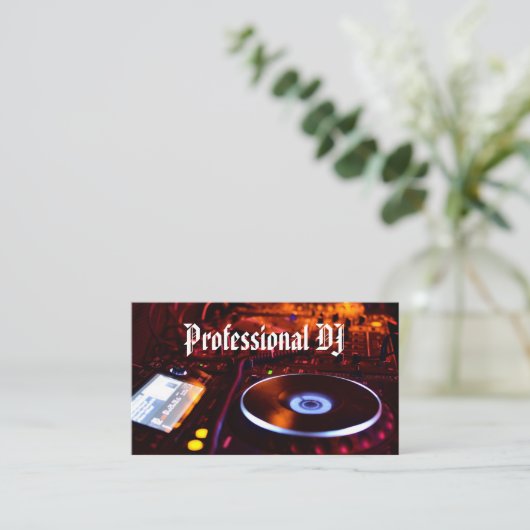 Professional Deejay Visitenkarte (Stehend Vorderseite)