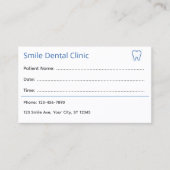 Professional Dental Appointment Card Terminkarte (Vorderseite)