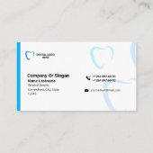 Professional Dentist Business Presentation Card Visitenkarte (Rückseite)