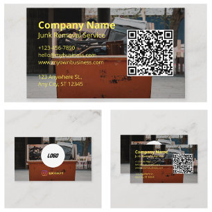 Professional Design Junk Removal Logo Visitenkarte
