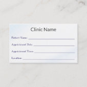 Professional Doctor Appointment Reminder Card Terminkarte (Vorderseite)