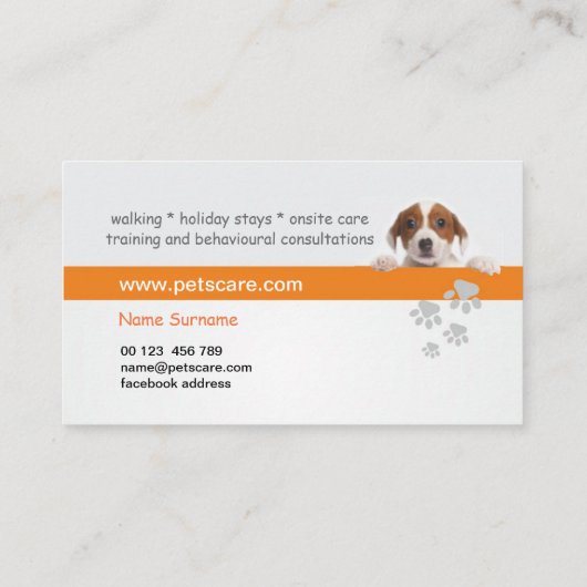 Professional Dog Trainer Business Card Visitenkarte (Rückseite)