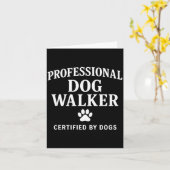 Professional Dog Walker - Certified By Dogs Gift Karte (Gelbe Blume)