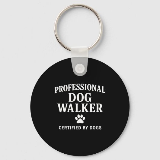 Professional Dog Walker - Certified By Dogs Gift  Schlüsselanhänger (Vorderseite)