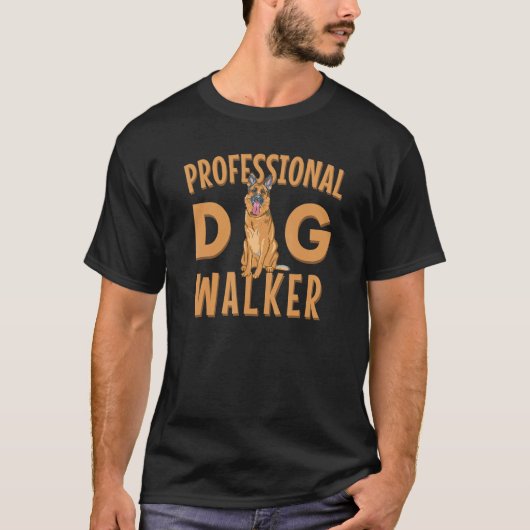 Professional Dog Walker Cute German Shepherd Pet T-Shirt (Vorderseite)
