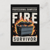 Professional Dumpster Fire Survivor Funny Work  Einladung (Vorderseite)