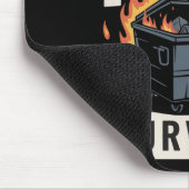 Professional Dumpster Fire Survivor Funny Work Mousepad (Ecke)
