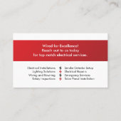 Professional Electrical Contractor - Electrician Visitenkarte (Rückseite)