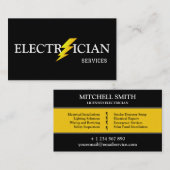 Professional Electrical Contractor - Electrician Visitenkarte (Vorne/Hinten)