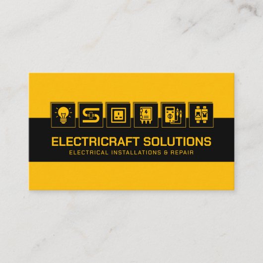 Professional Electrical Contractor - Electrician Visitenkarte (Vorderseite)