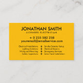 Professional Electrical Contractor - Electrician Visitenkarte (Rückseite)