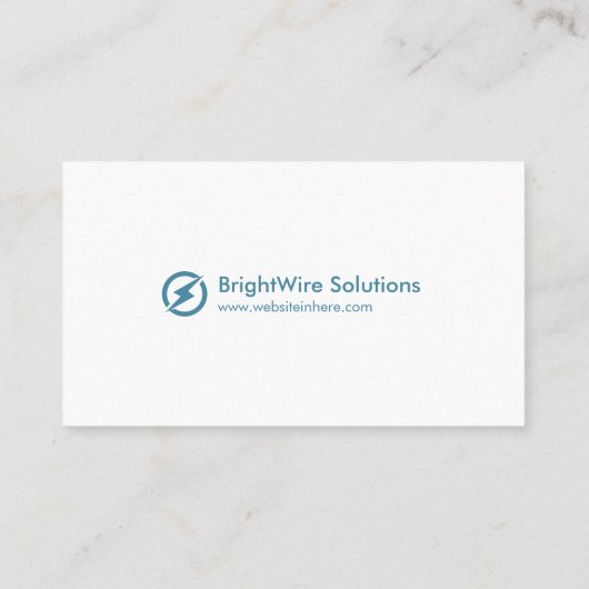 Professional Electrical Engineering White Blue Visitenkarte (Rückseite)