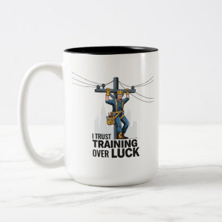 Professional Electrician Safety Quote Gift Zweifarbige Tasse