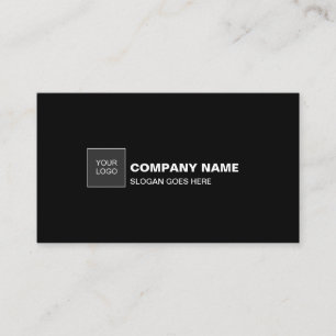 Professional Elegant Black Simple Plain Company Visitenkarte