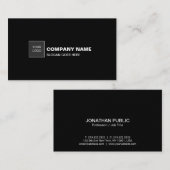 Professional Elegant Black Simple Plain Company Visitenkarte (Vorne/Hinten)