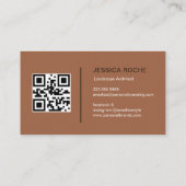 Professional Elegant Brown Modern Architect Visitenkarte (Rückseite)