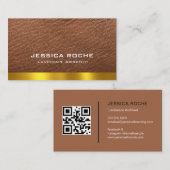 Professional Elegant Brown Modern  Architect  Visitenkarte (Vorne/Hinten)