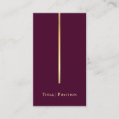 Professional Elegant Burgundy Wine & Gold Qr code Visitenkarte (Vorderseite)