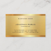 Professional Elegant Modern Faux Gold Premium Silk Visitenkarte (Vorderseite)