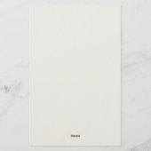 Professional elegant modern minimalist add name briefpapier (Rückseite)