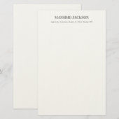 Professional elegant modern minimalist add name briefpapier (Vorne/Hinten)