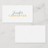 Professional elegant modern minimalist plain begleitkarte (Vorne/Hinten)