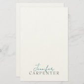 Professional elegant modern minimalist plain briefpapier (Vorne/Hinten)