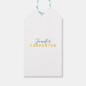 Professional elegant modern minimalist plain geschenkanhänger (Vorderseite)