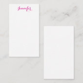 Professional elegant modern minimalist plain name begleitkarte (Vorne/Hinten)