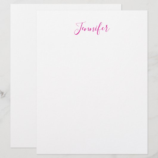 Professional elegant modern minimalist plain name briefbogen (Vorne/Hinten)