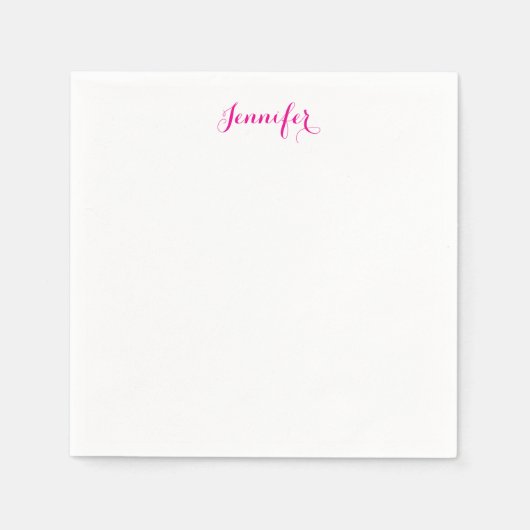 Professional elegant modern minimalist plain name serviette (Vorderseite)