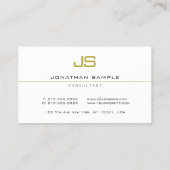 Professional Elegant Modern Template Monogram Visitenkarte (Rückseite)