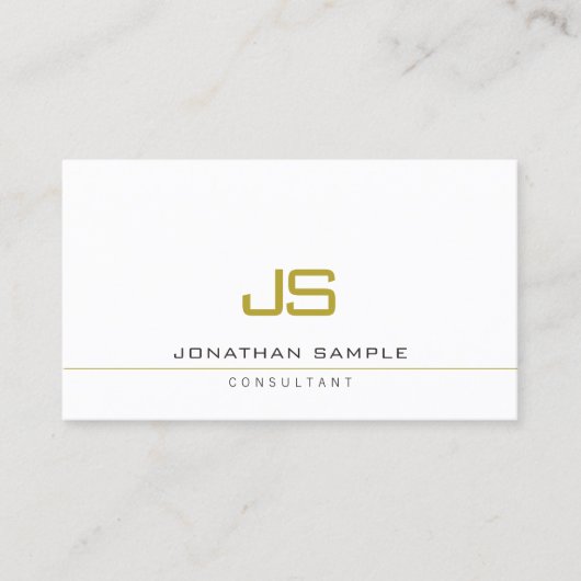 Professional Elegant Modern Template Monogram Visitenkarte (Vorderseite)