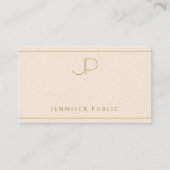 Professional Elegant Monogram Luxury Thick Paper Visitenkarte (Vorderseite)
