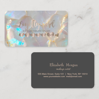 Professional Elegant Rose Gold Hearts Opal Stone Treuekarte