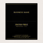 Professional Elegant Template Folded Black & Gold Visitenkarten (Innenseite Aufgefaltet)