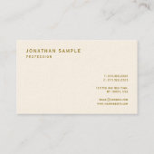 Professional Elegant Template Gold Text Luxurious Visitenkarte (Rückseite)