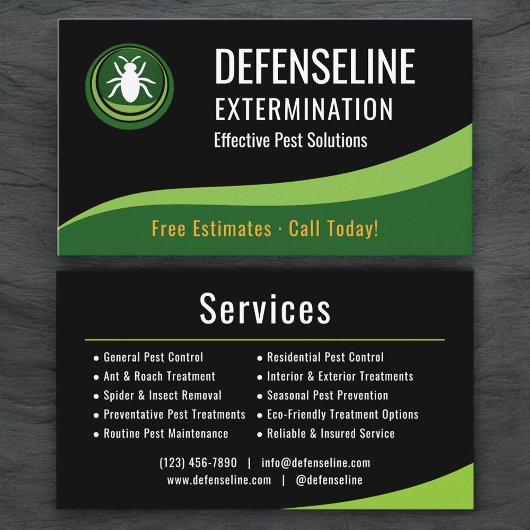 Professional Exterminator Service Company Visitenkarte