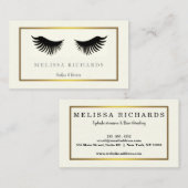 Professional Eyelashes Makeup Artist Black Busines Visitenkarte (Vorne/Hinten)