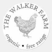 Professional Farm Business Logo Runder Aufkleber (Vorderseite)