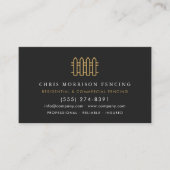 Professional Fencing QR Code Visitenkarte (Vorderseite)